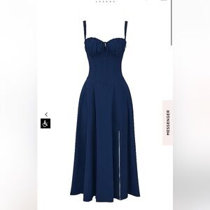 House of CB Navy Blue Carmen Dress